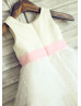 Cotton Polka Dots Tulle Cupcake Flower Girl Dress
